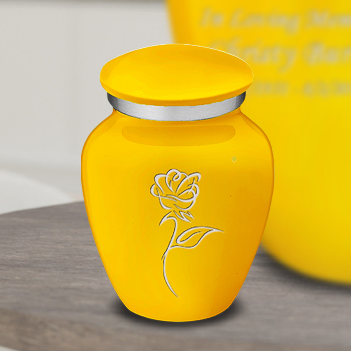 Keepsake Embrace Yellow Rose Cremation Urn