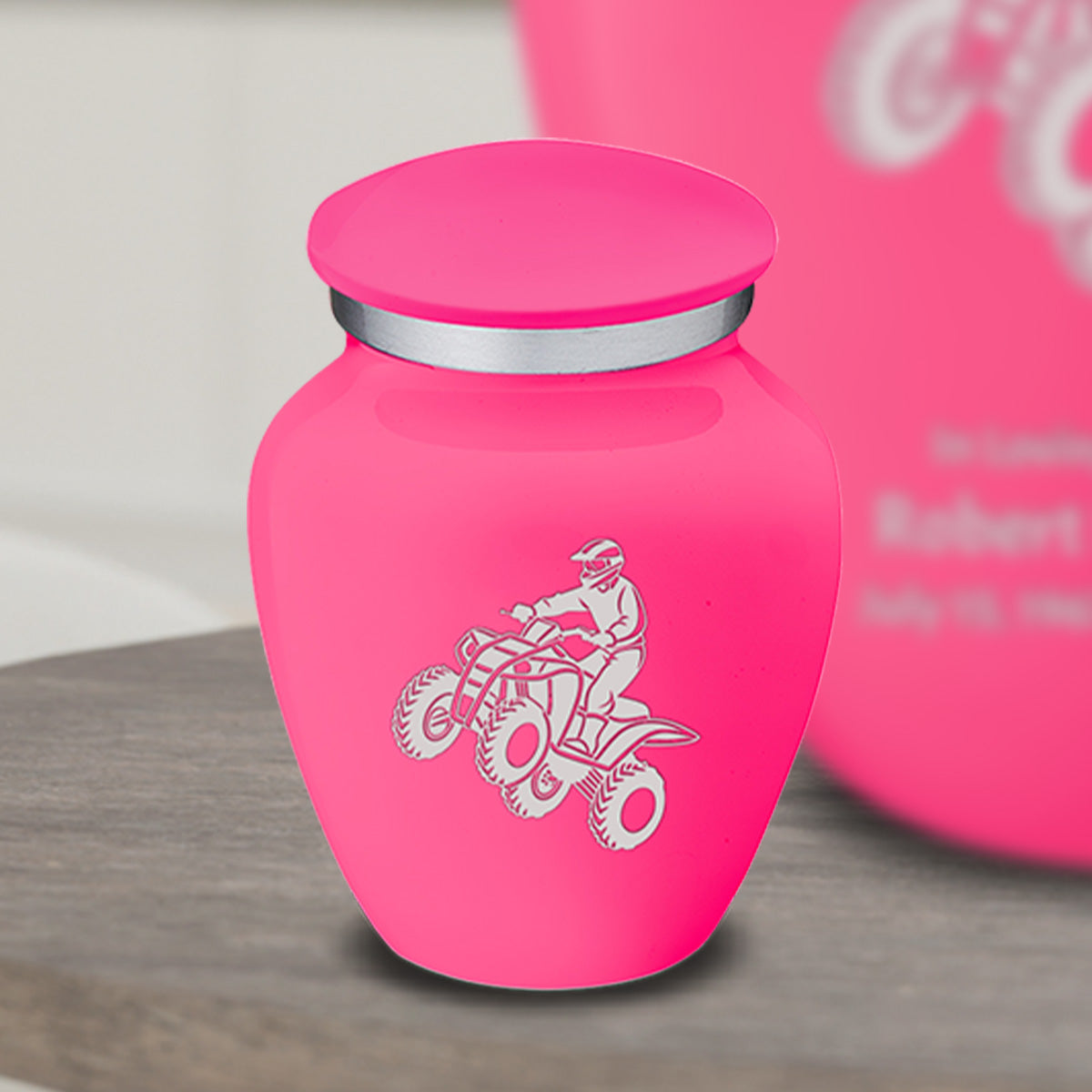 Keepsake Embrace Bright Pink ATV Cremation Urn