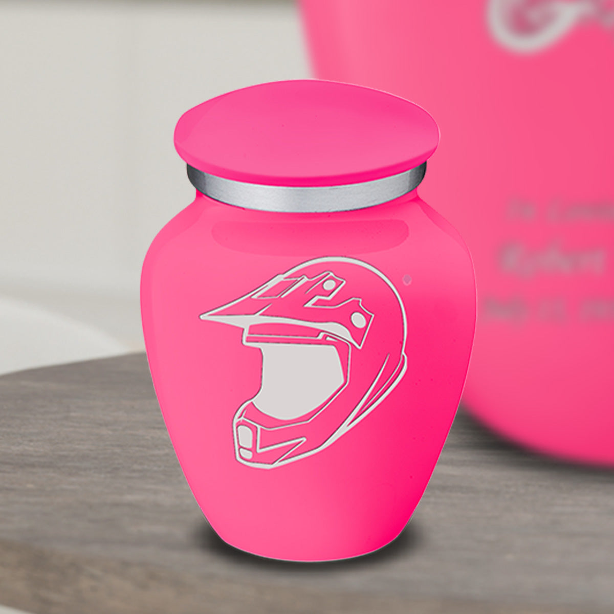 Keepsake Embrace Bright Pink Dirt Bike Cremation Urn