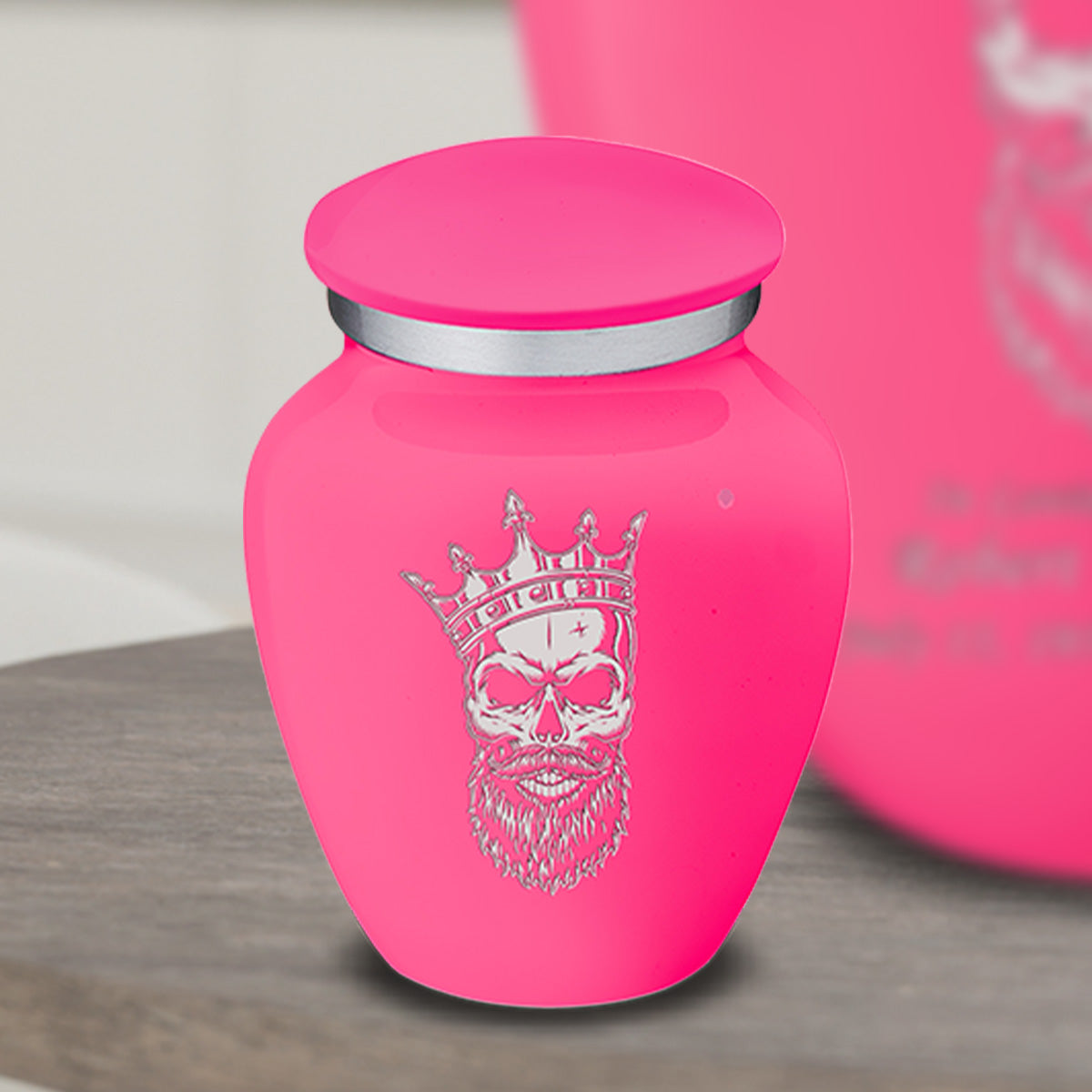 Keepsake Embrace Bright Pink Skull Cremation Urn