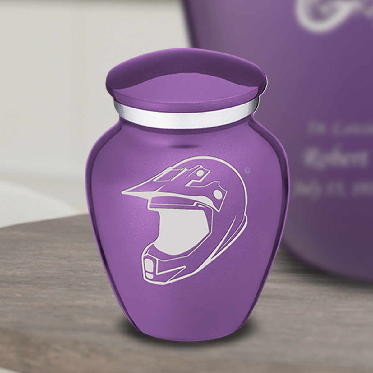 Keepsake Embrace Purple Dirt Bike Cremation Urn