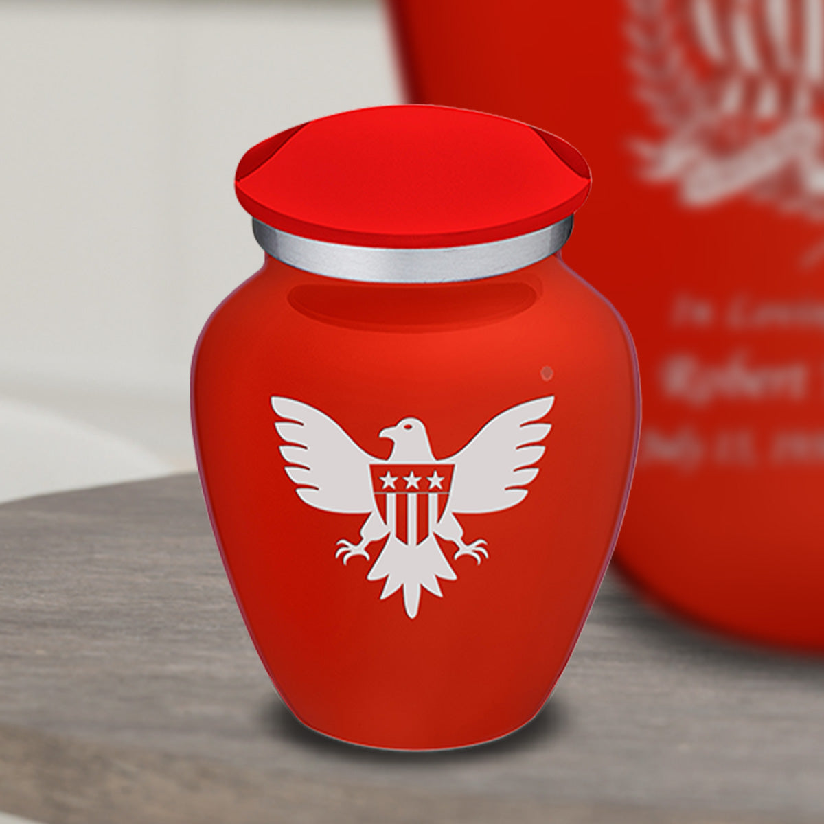 Keepsake Embrace Bright Red American Glory Cremation Urn