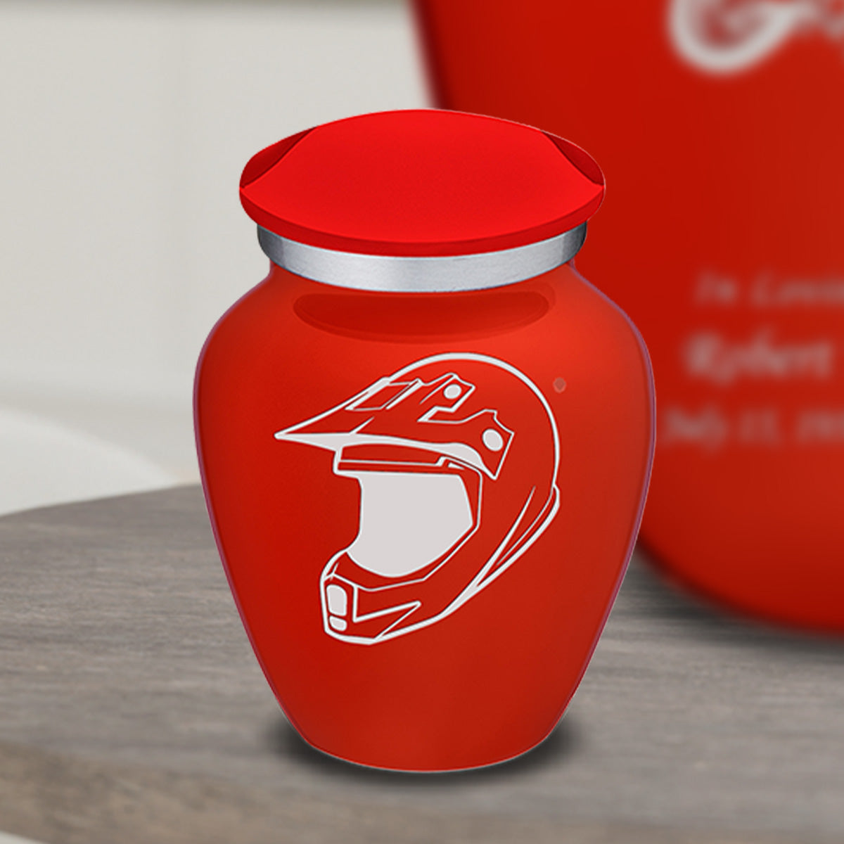 Keepsake Embrace Bright Red Dirt Bike Cremation Urn