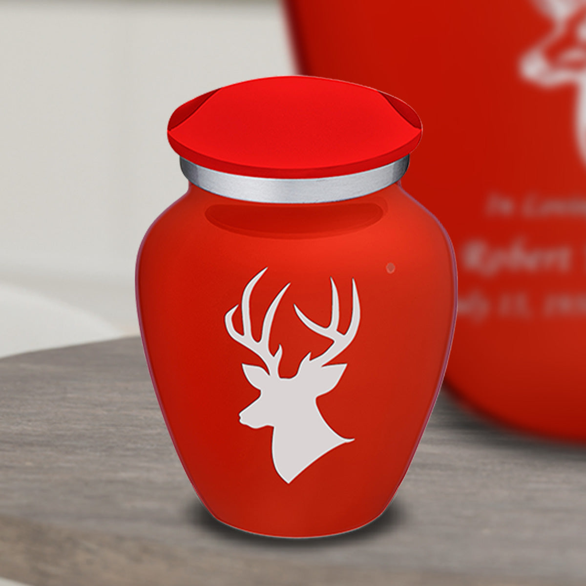 Keepsake Embrace Bright Red Deer Cremation Urn