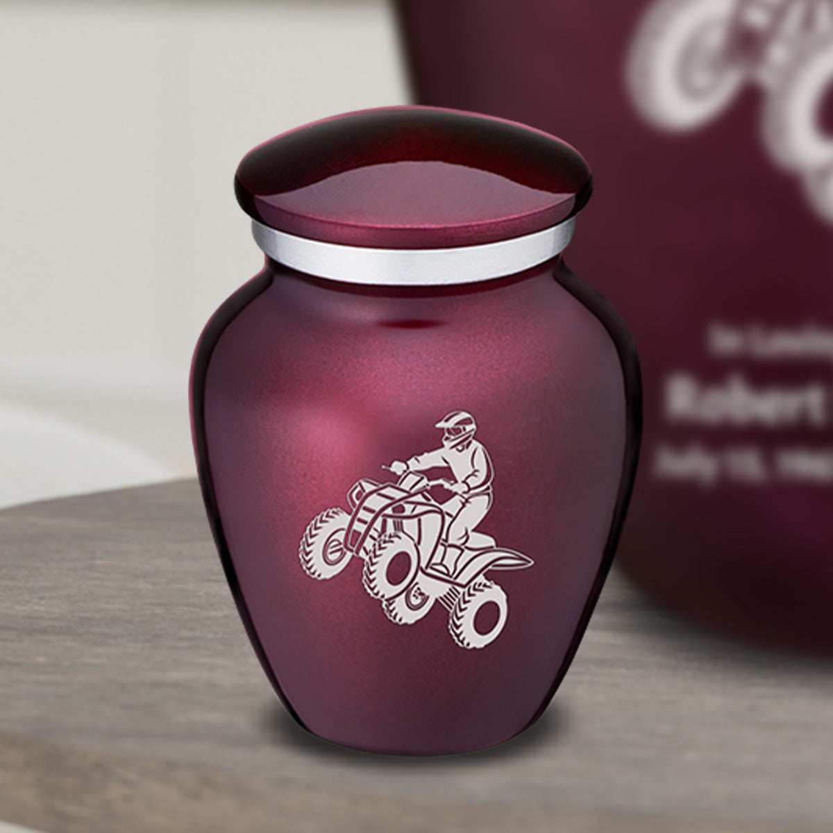 Keepsake Embrace Cherry Purple ATV Cremation Urn