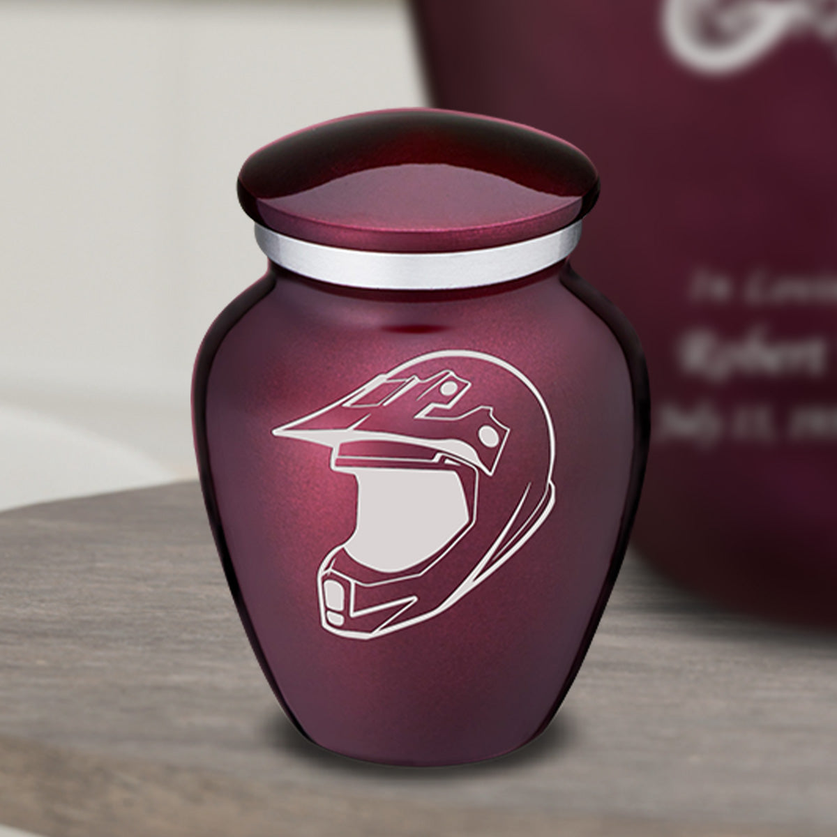 Keepsake Embrace Cherry Purple Dirt Bike Cremation Urn