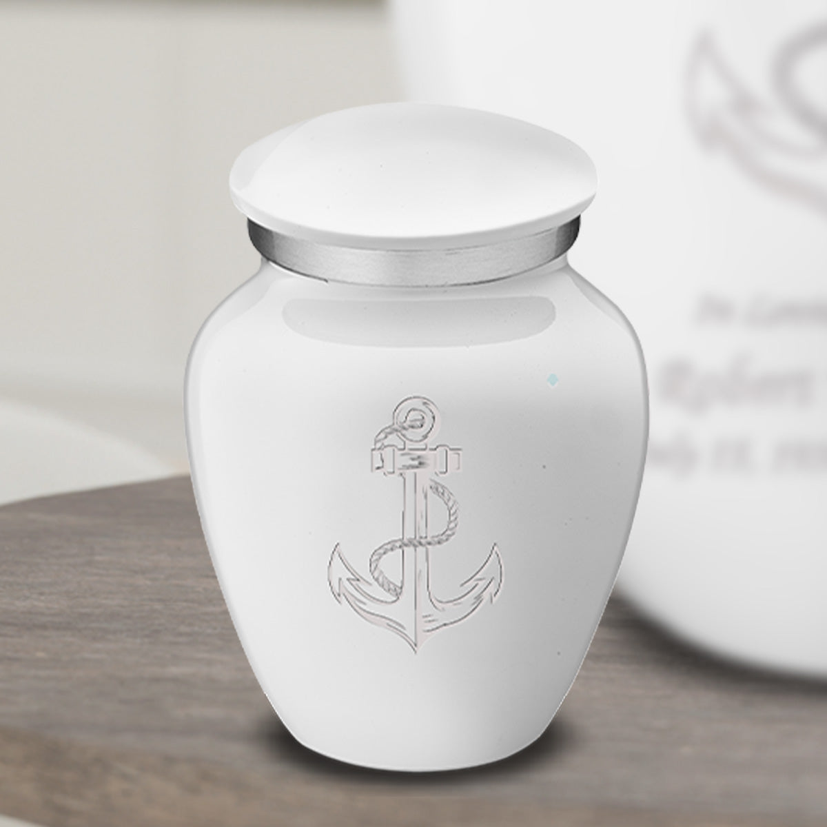 Keepsake Embrace White Anchor Cremation Urn