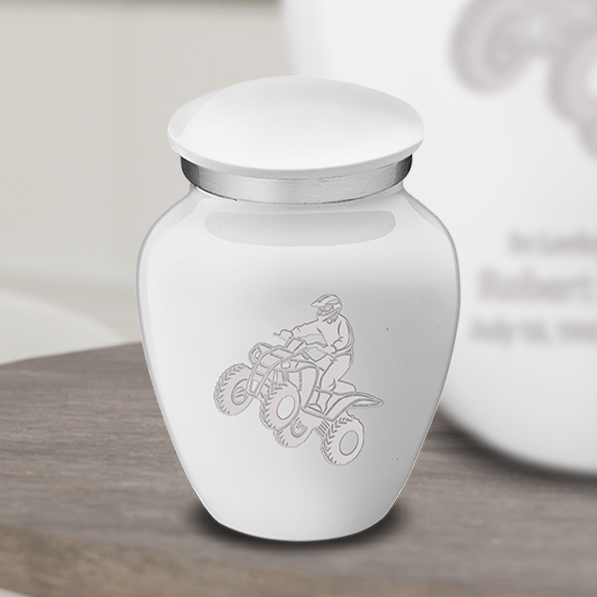 Keepsake Embrace White ATV Cremation Urn