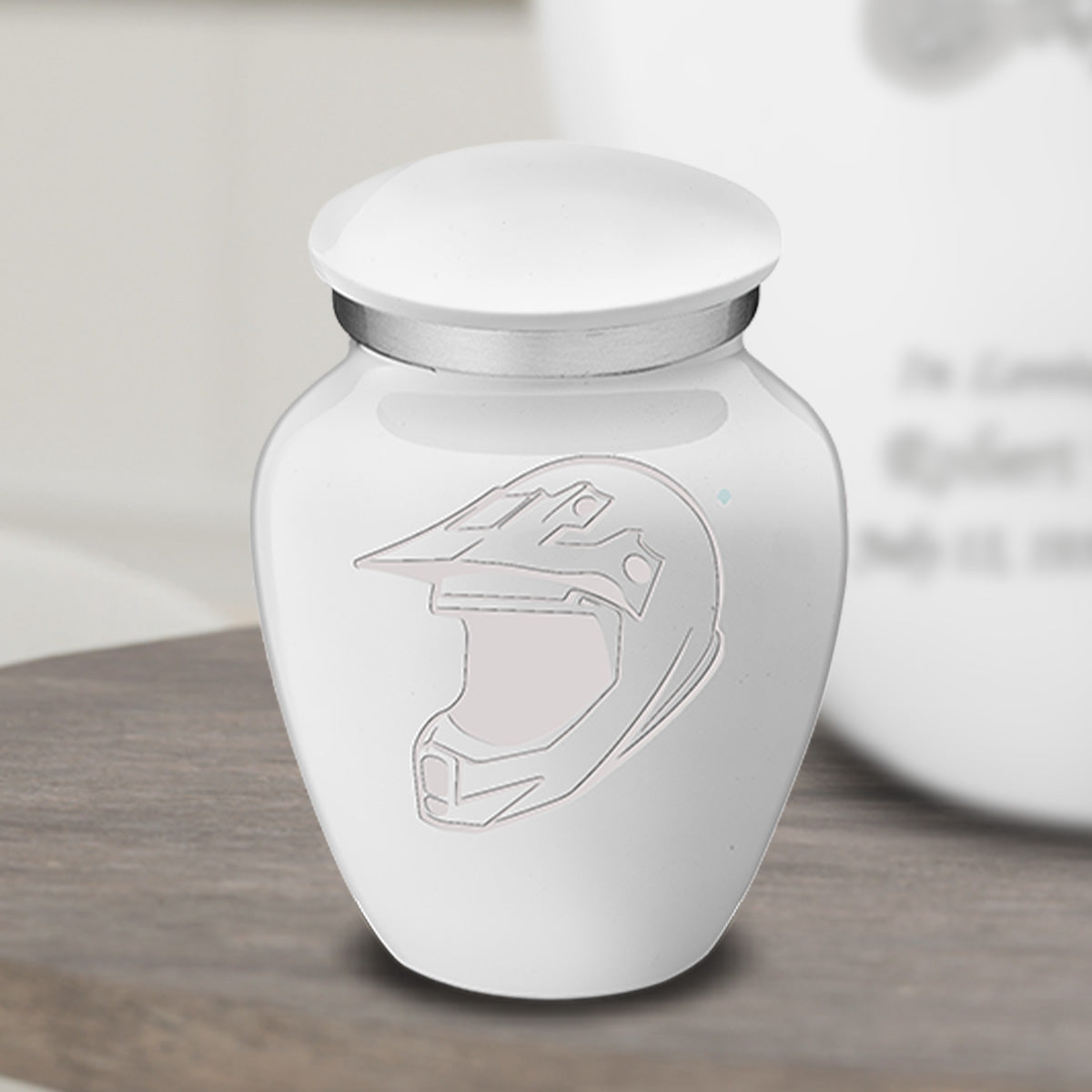 Keepsake Embrace White Dirt Bike Cremation Urn