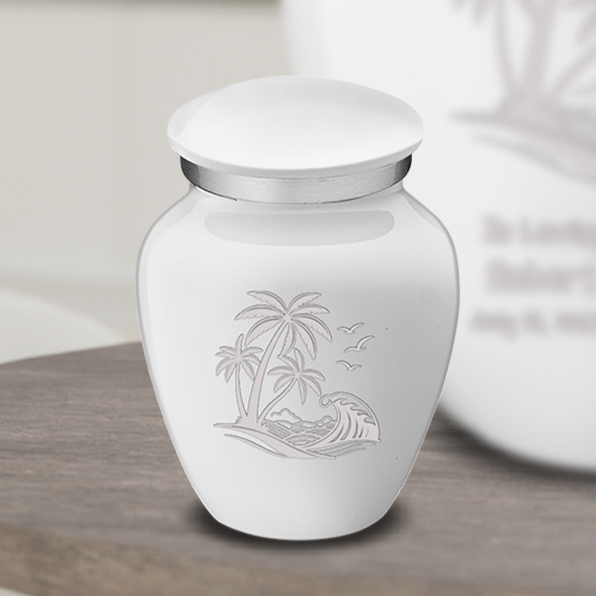 Keepsake Embrace White Palm Beach Cremation Urn