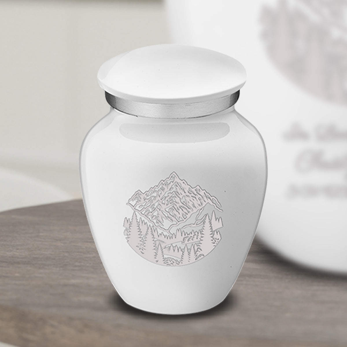 Keepsake Embrace White Rocky Mountains Cremation Urn