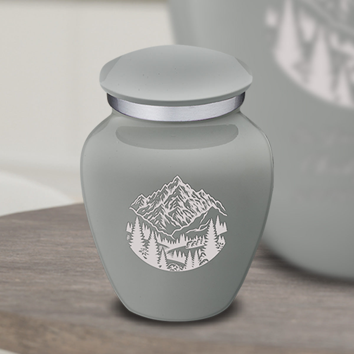 Keepsake Embrace Slate Grey Rocky Mountains Cremation Urn