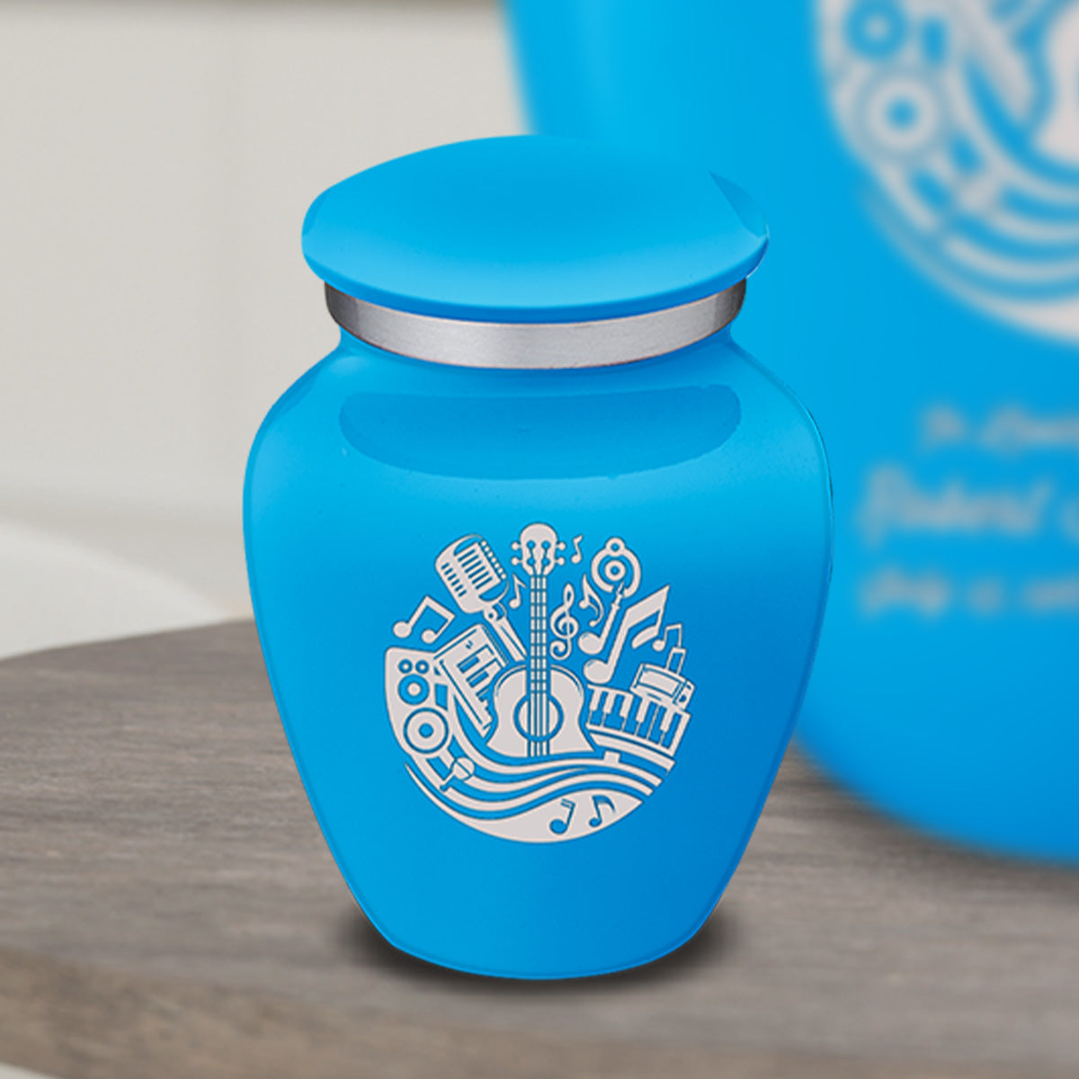 Keepsake Embrace Racing Blue Music Cremation Urn