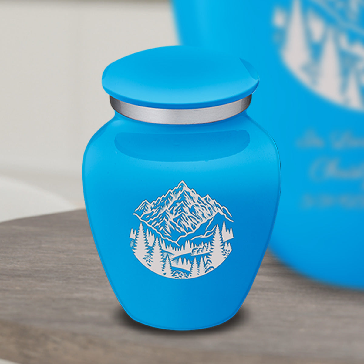 Keepsake Embrace Racing Blue Rocky Mountains Cremation Urn