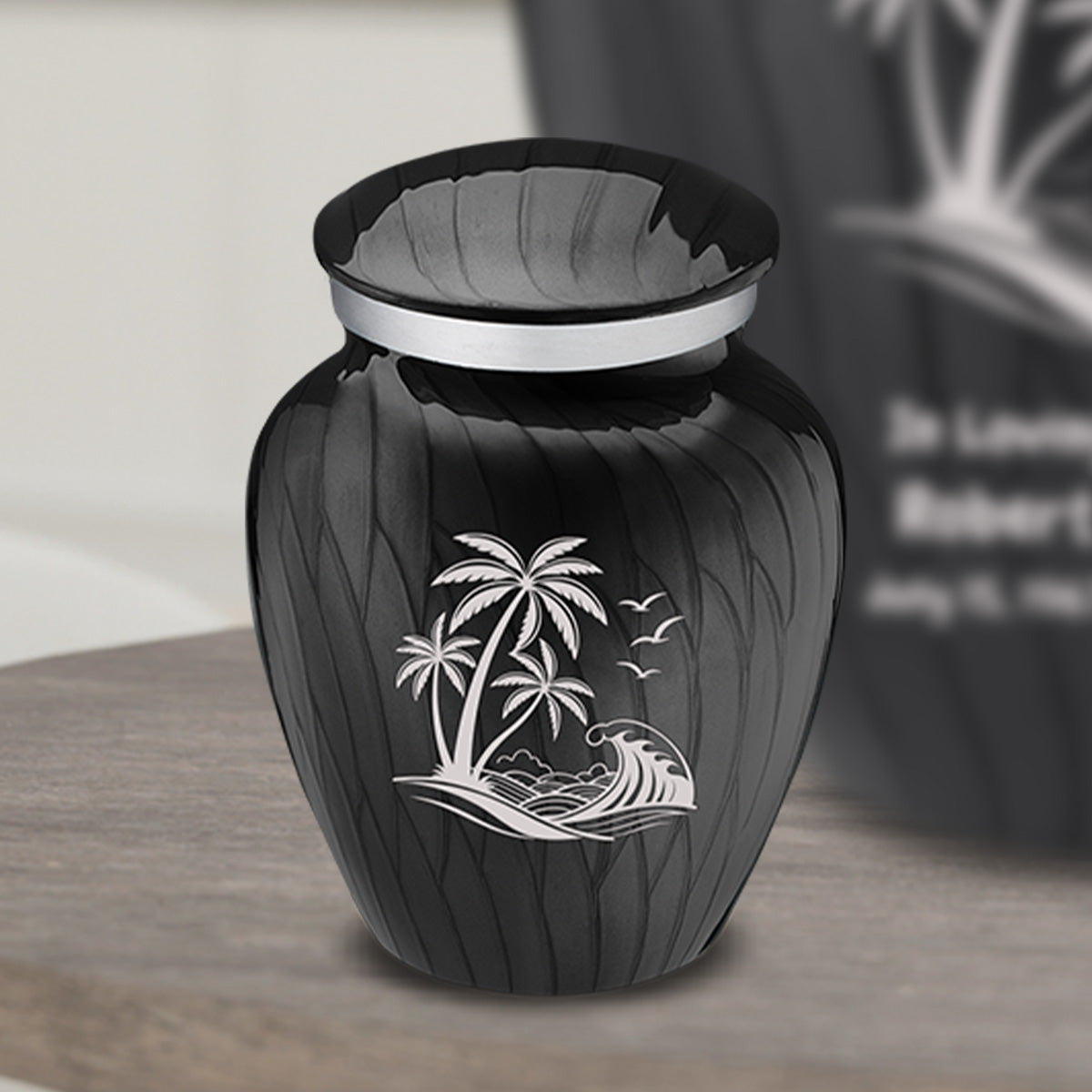 Keepsake Embrace Pearl Black Palm Beach Cremation Urn