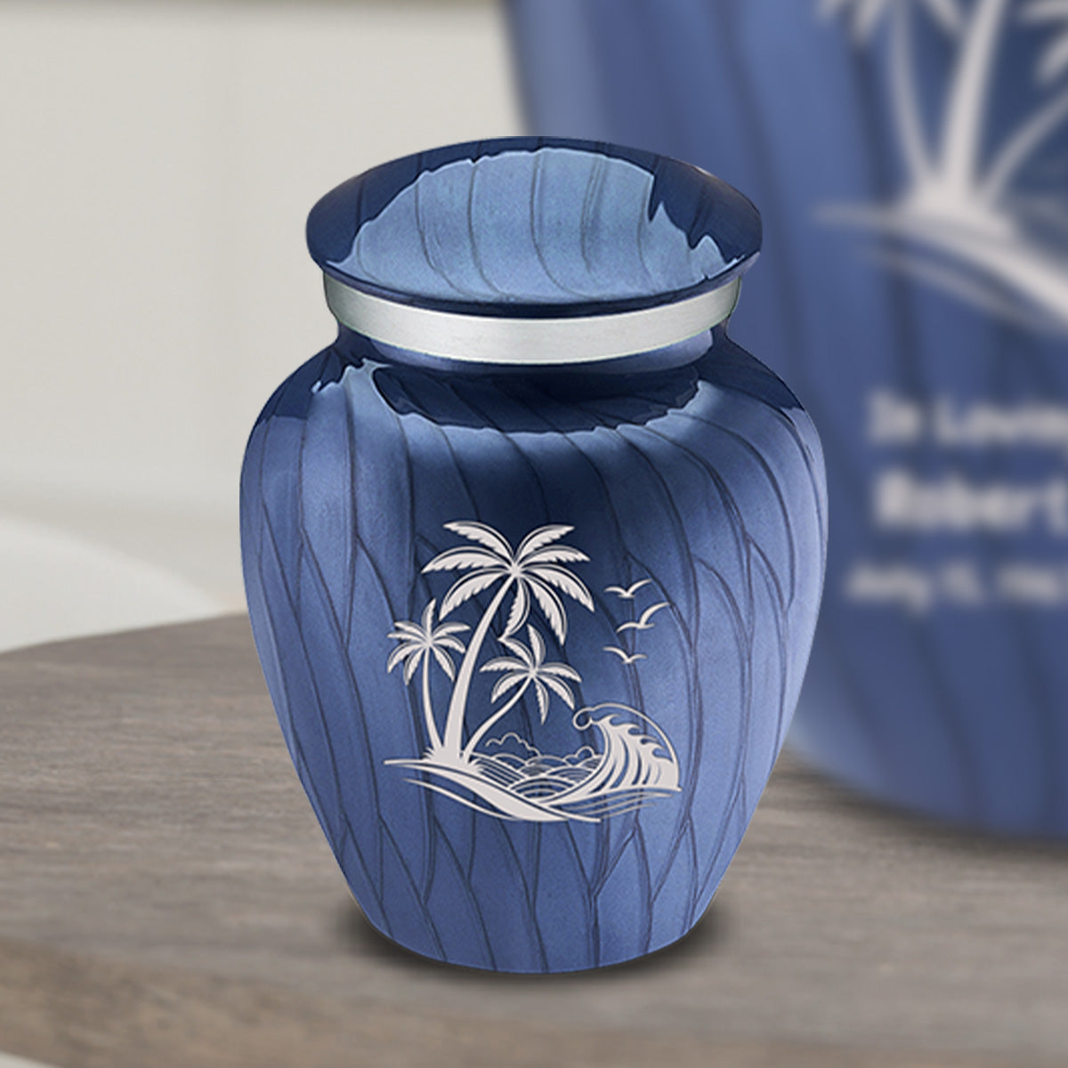 Keepsake Embrace Pearl Cobalt Blue Palm Beach Cremation Urn