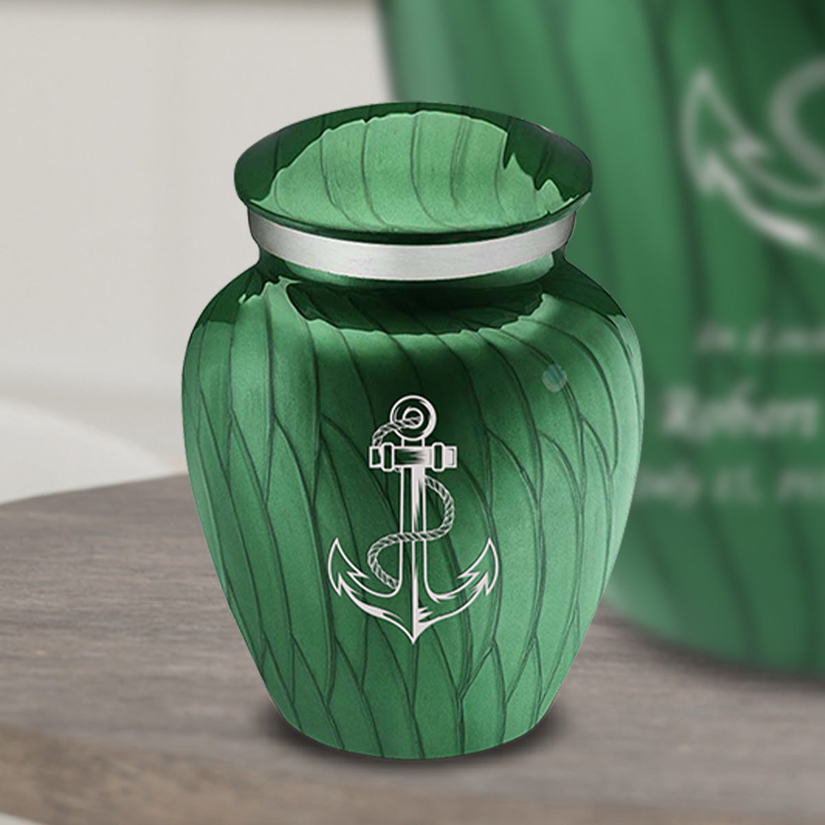 Keepsake Embrace Pearl Green Anchor Cremation Urn