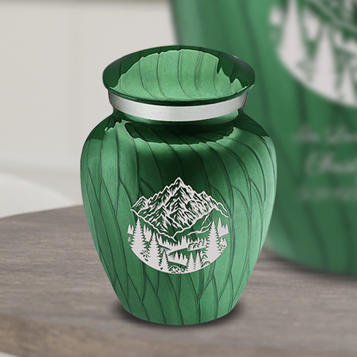 Keepsake Embrace Pearl Green Rocky Mountains Cremation Urn