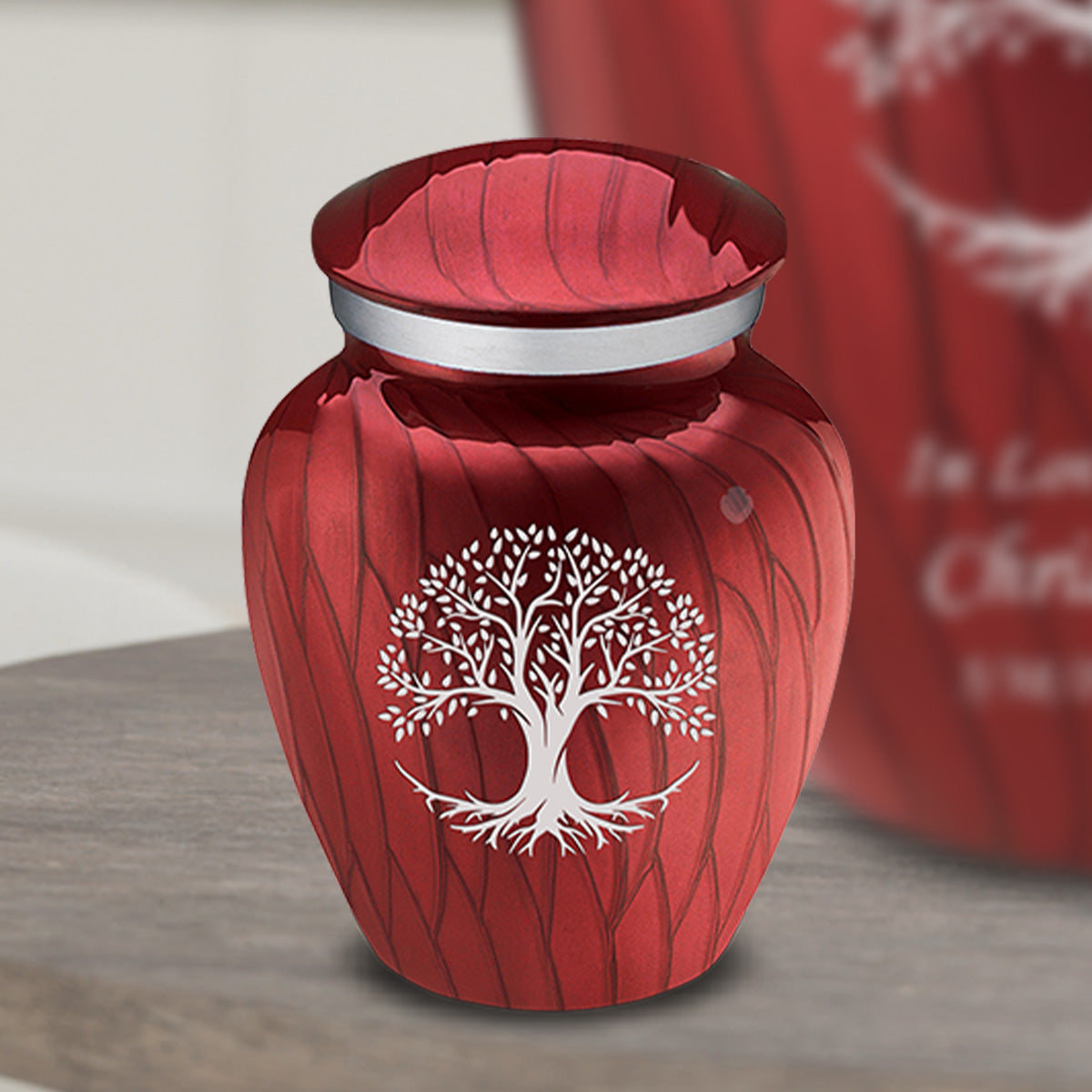 Keepsake Embrace Pearl Candy Red Tree of Life Cremation Urn