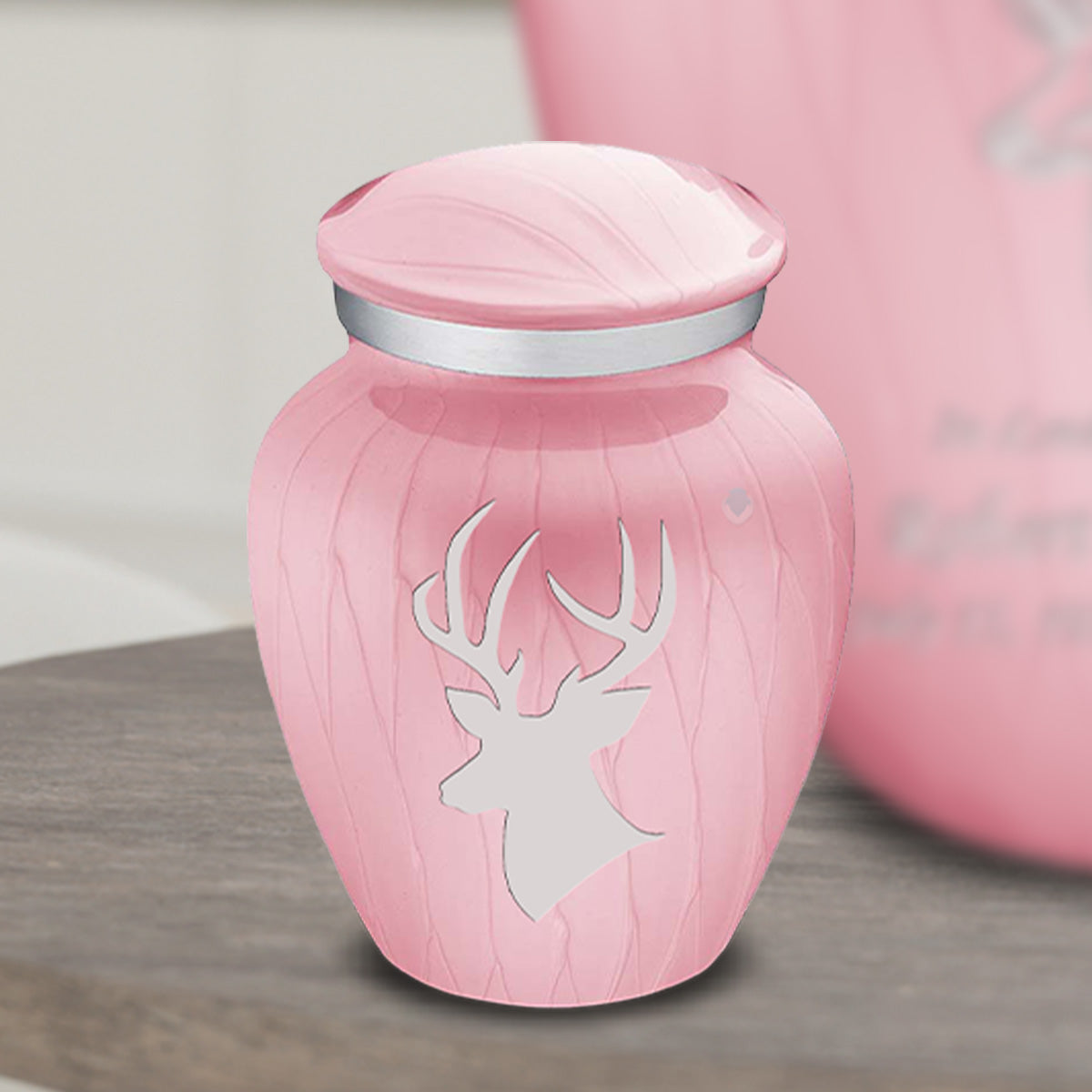 Keepsake Embrace Pearl Light Pink Deer Cremation Urn