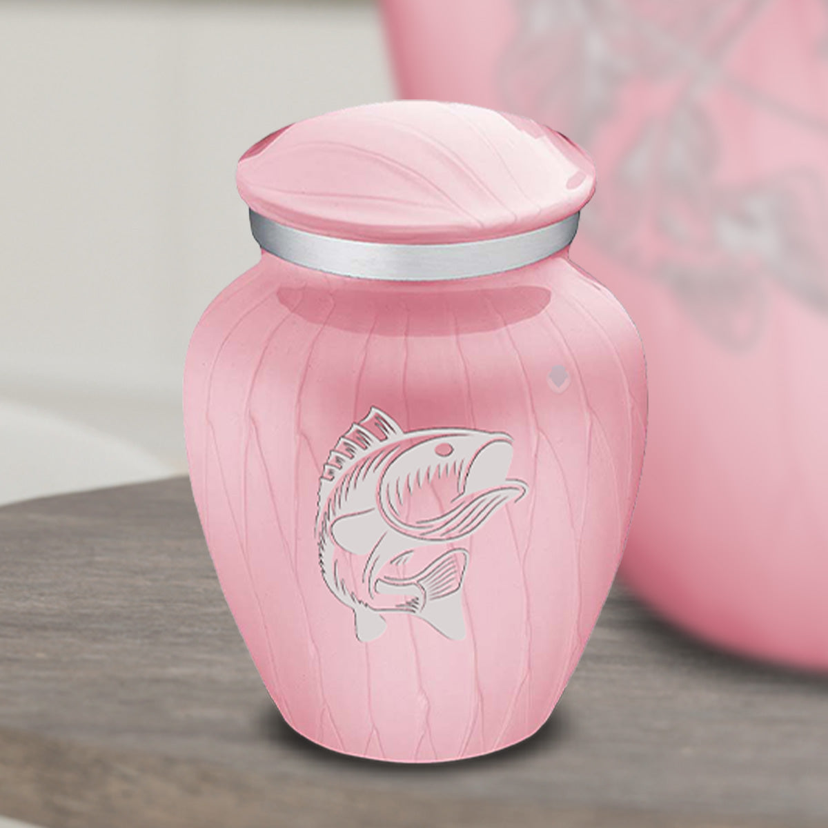 Keepsake Embrace Pearl Light Pink Fishing Cremation Urn