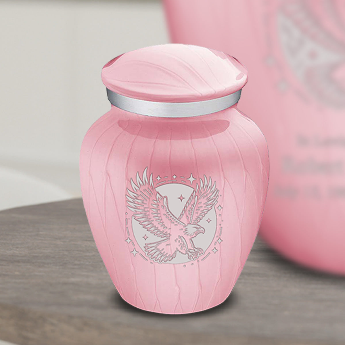 Keepsake Embrace Pearl Pink Flying Eagle Cremation Urn