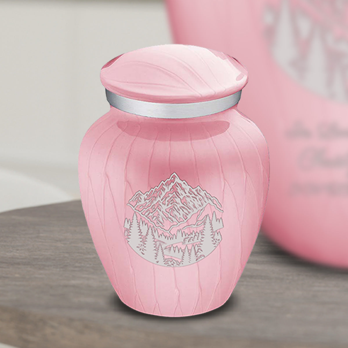 Keepsake Embrace Pearl Pink Rocky Mountains Cremation Urn