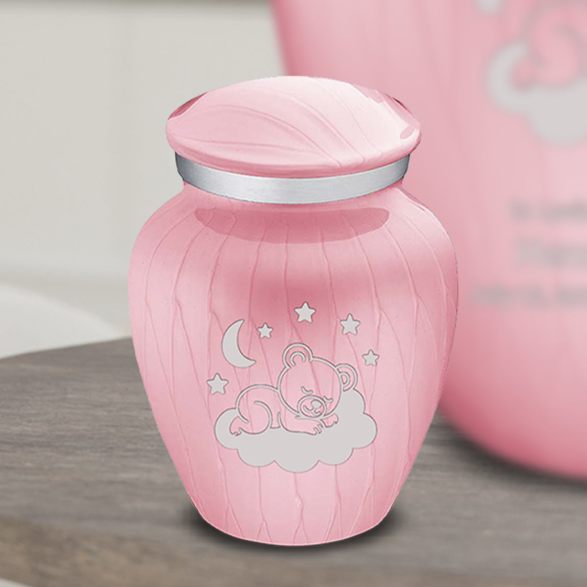 Keepsake Embrace Pearl Pink Sleeping Teddy Cremation Urn