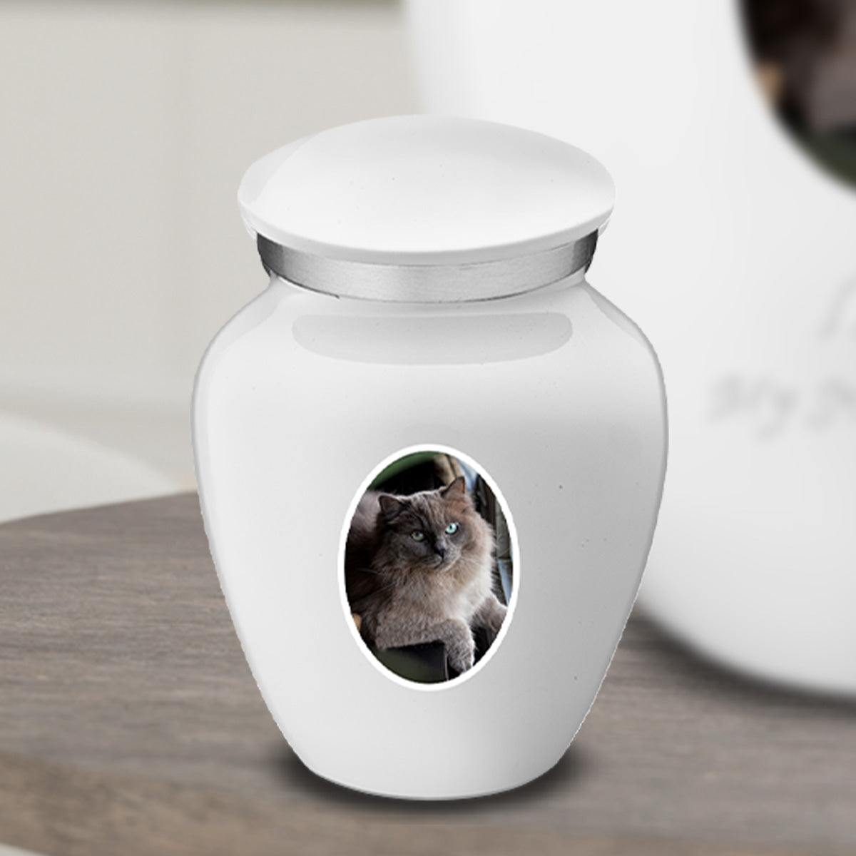 Keepsake Pet Embrace White Portrait Cremation Urn