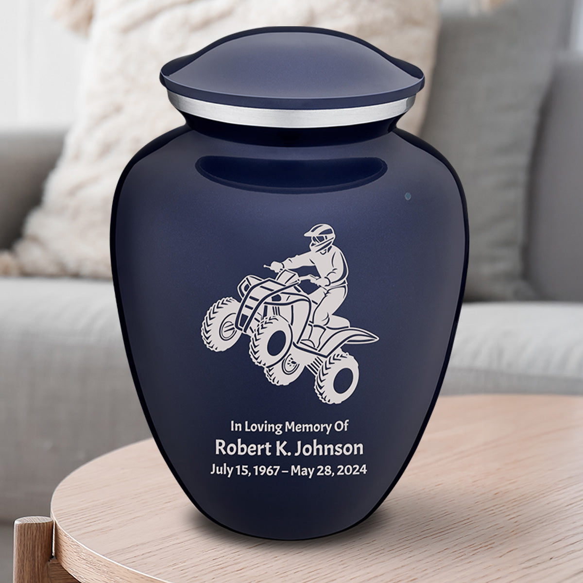 Adult Embrace Cobalt Blue ATV Cremation Urn