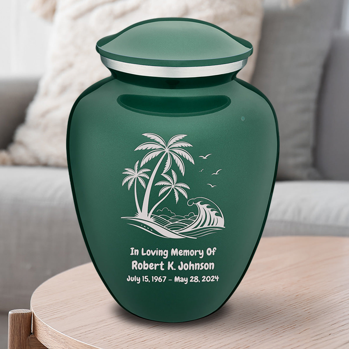 Adult Embrace Green Palm Beach Cremation Urn