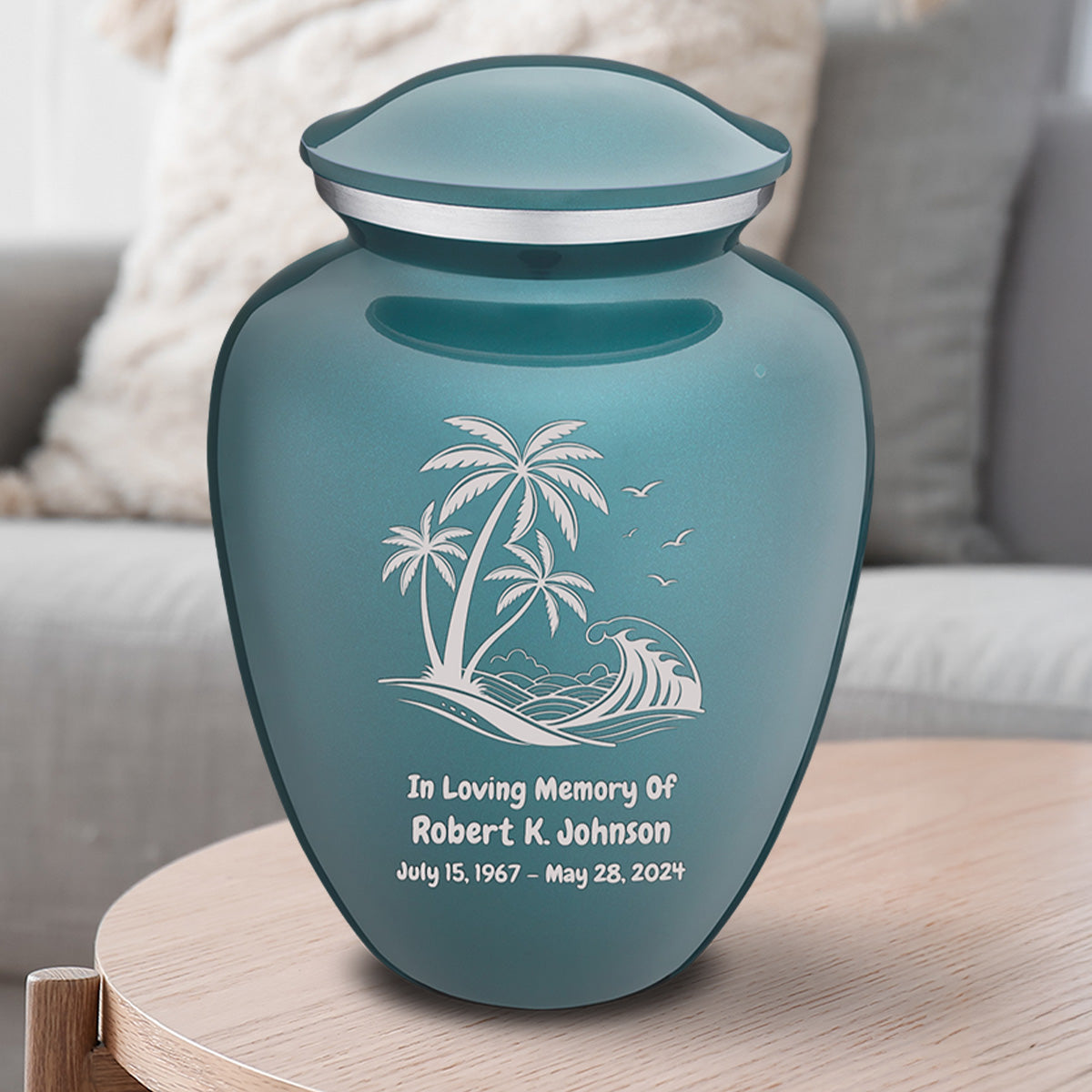 Adult Embrace Teal Palm Beach Cremation Urn