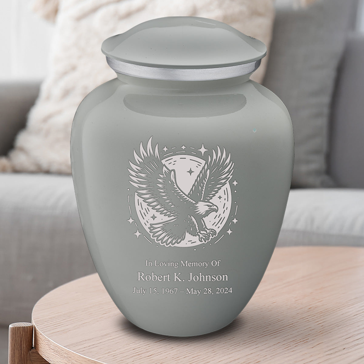 Adult Embrace Slate Grey Flying Eagle Cremation Urn