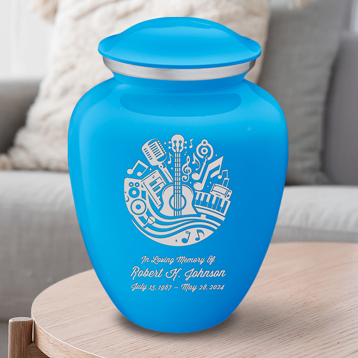 Adult Embrace Racing Blue Music Cremation Urn