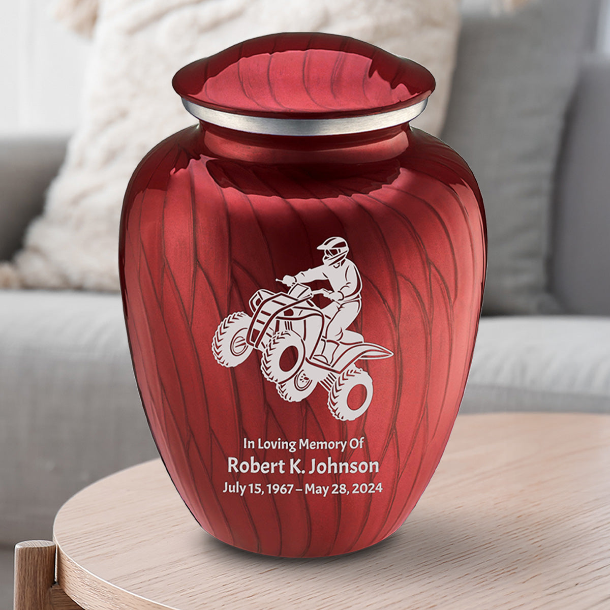 Adult Embrace Pearl Candy Red ATV Cremation Urn