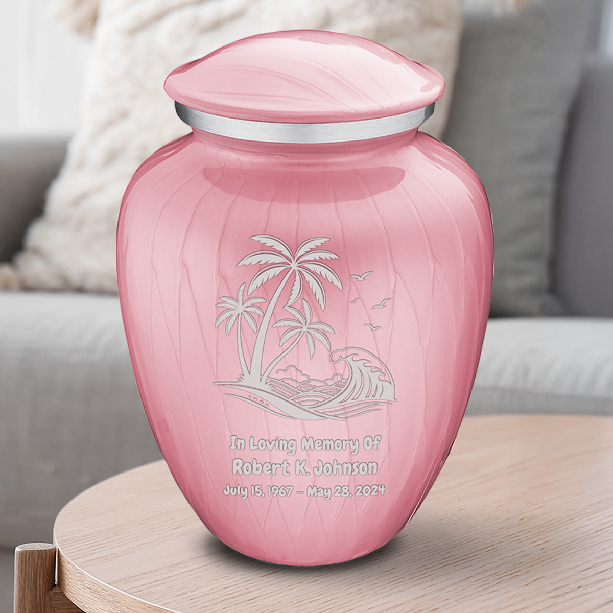 Adult Embrace Pearl Pink Palm Beach Cremation Urn