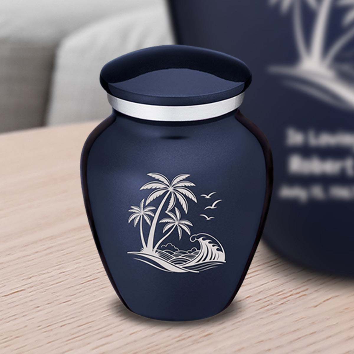Keepsake Embrace Cobalt Blue Palm Beach Cremation Urn