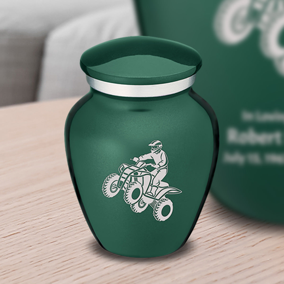 Keepsake Embrace Green ATV Cremation Urn