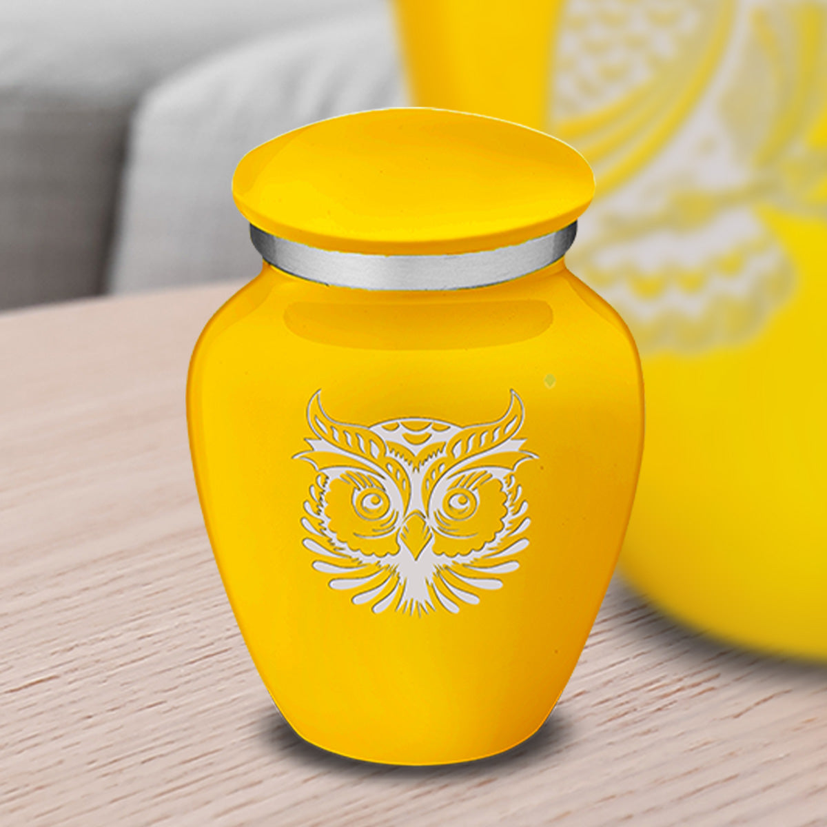 Keepsake Embrace Yellow Owl Cremation Urn