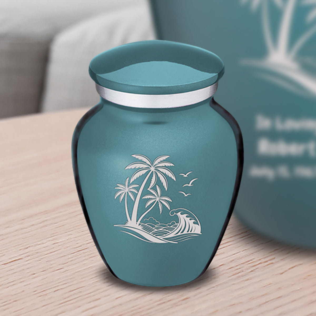 Keepsake Embrace Teal Palm Beach Cremation Urn