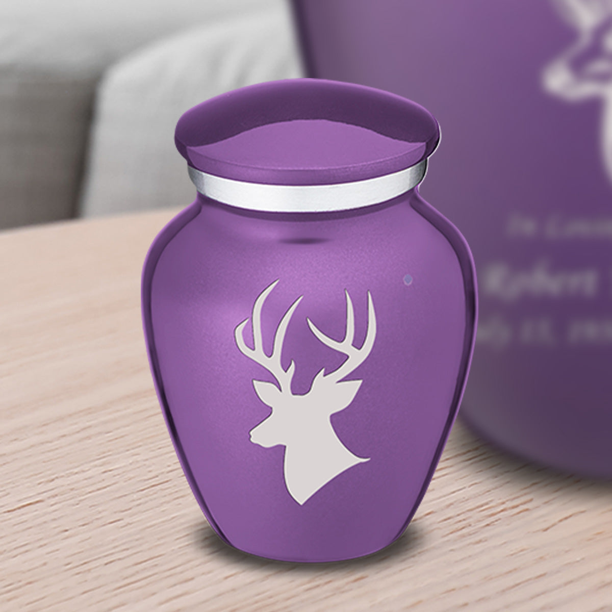 Keepsake Embrace Purple Deer Cremation Urn