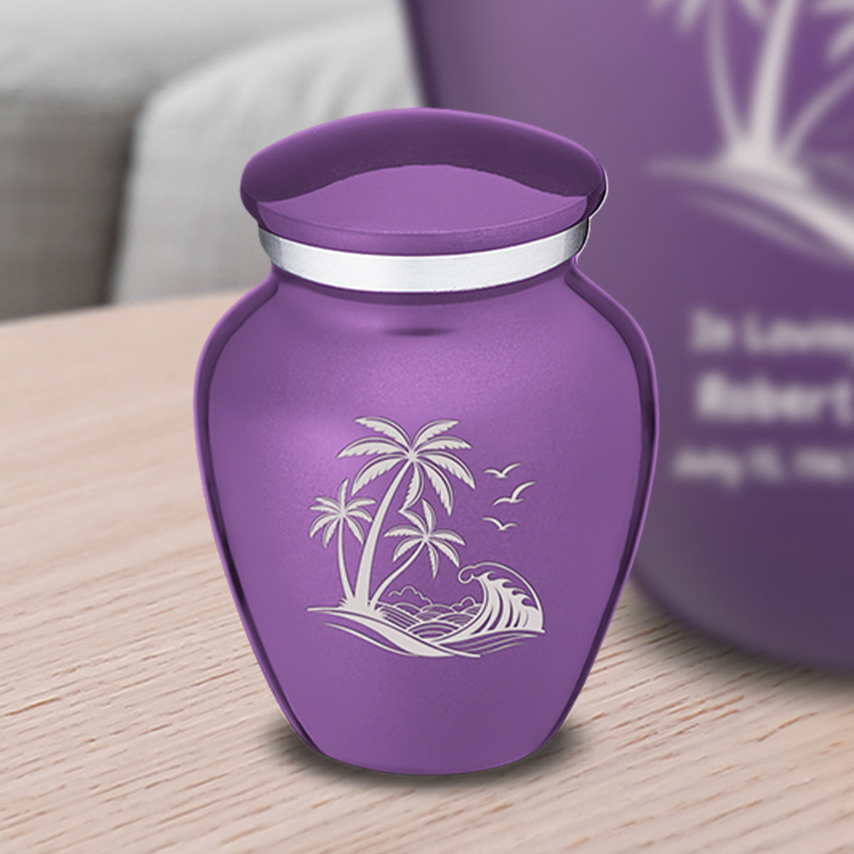 Keepsake Embrace Purple Palm Beach Cremation Urn