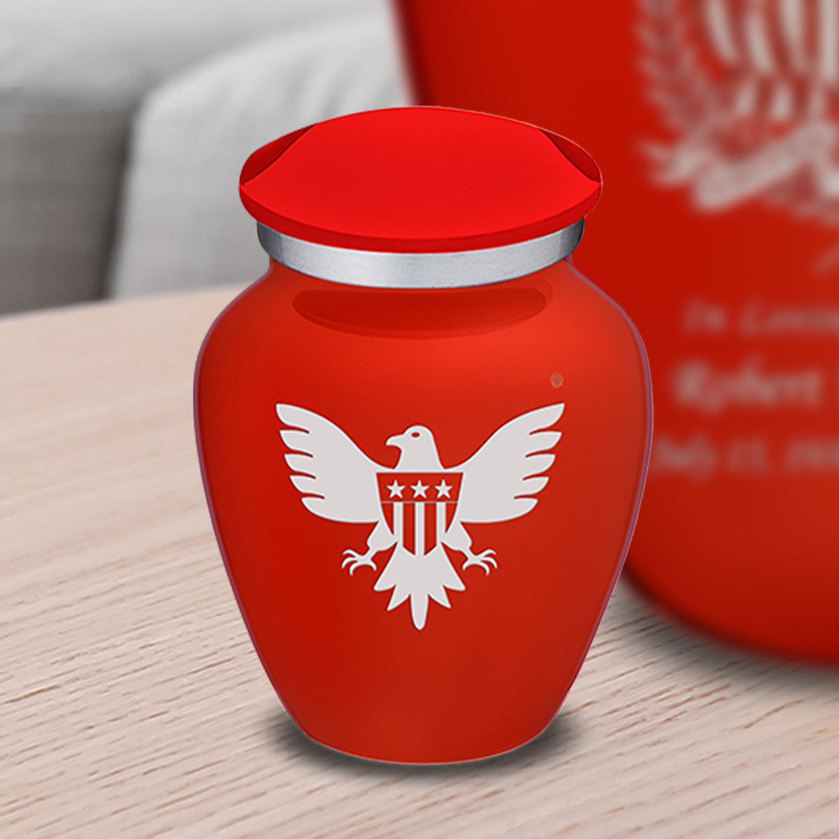 Keepsake Embrace Bright Red American Glory Cremation Urn