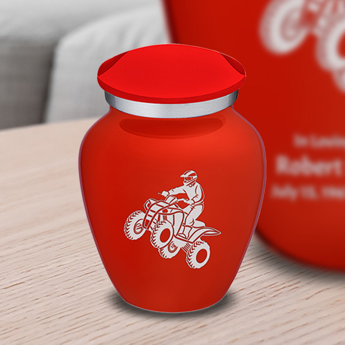 Keepsake Embrace Bright Red ATV Cremation Urn