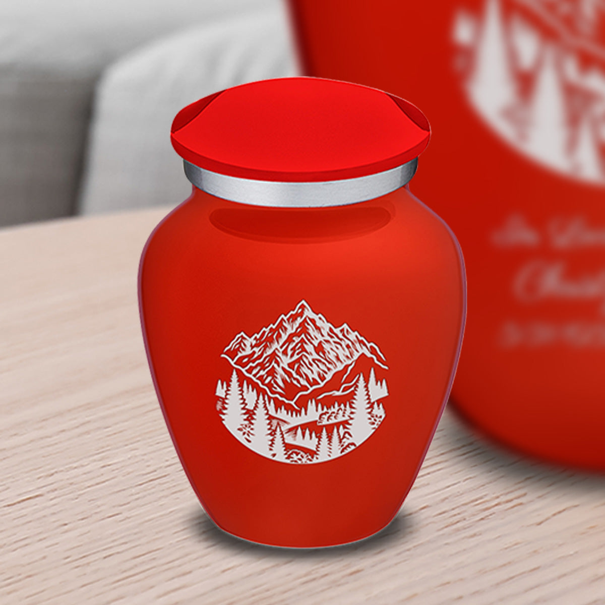 Keepsake Embrace Bright Red Rocky Mountains Cremation Urn