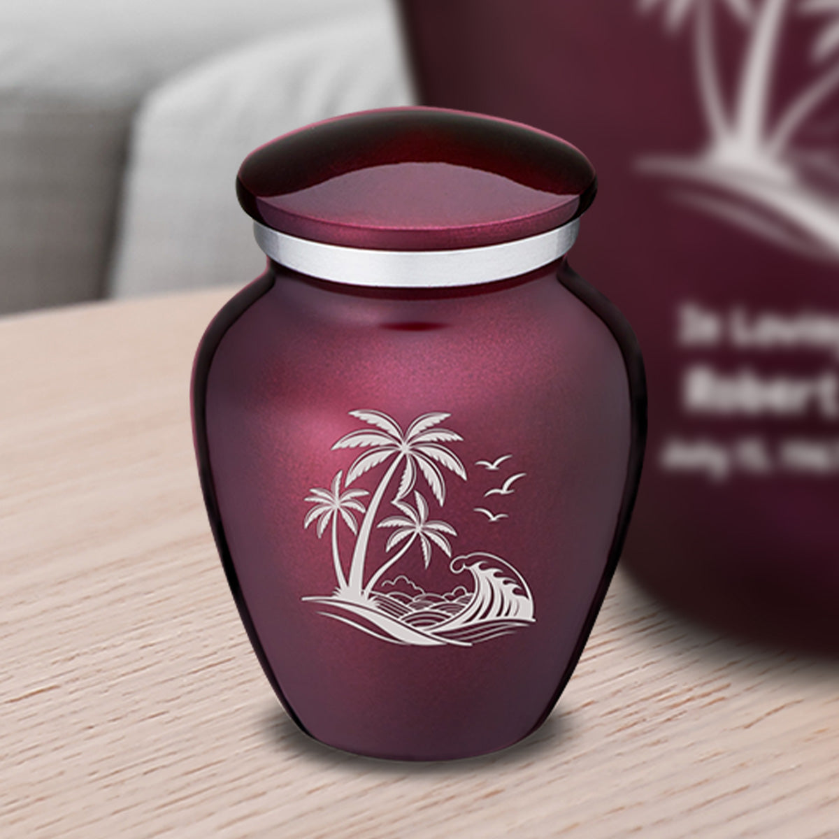 Keepsake Embrace Cherry Purple Palm Beach Cremation Urn