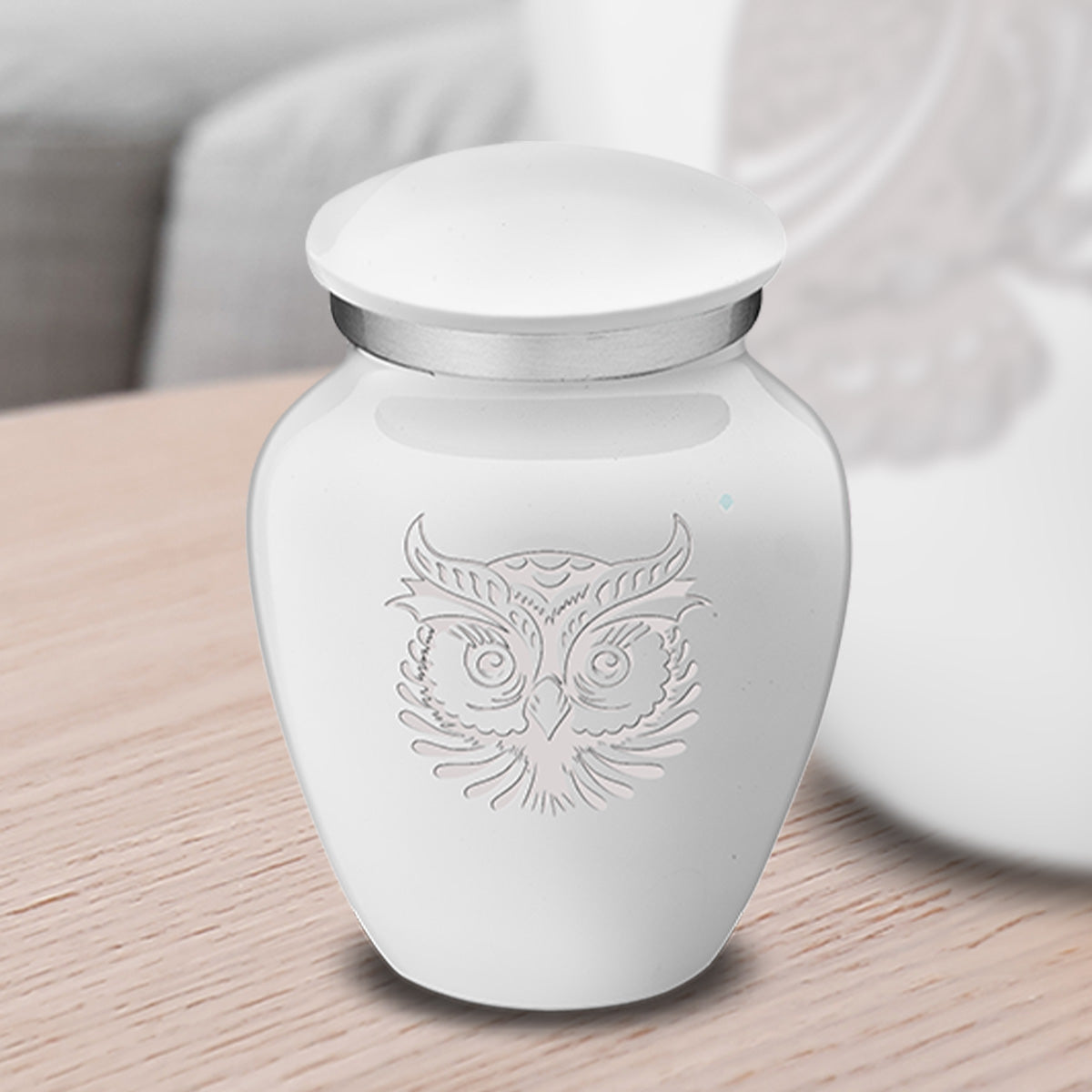 Keepsake Embrace White Owl Cremation Urn