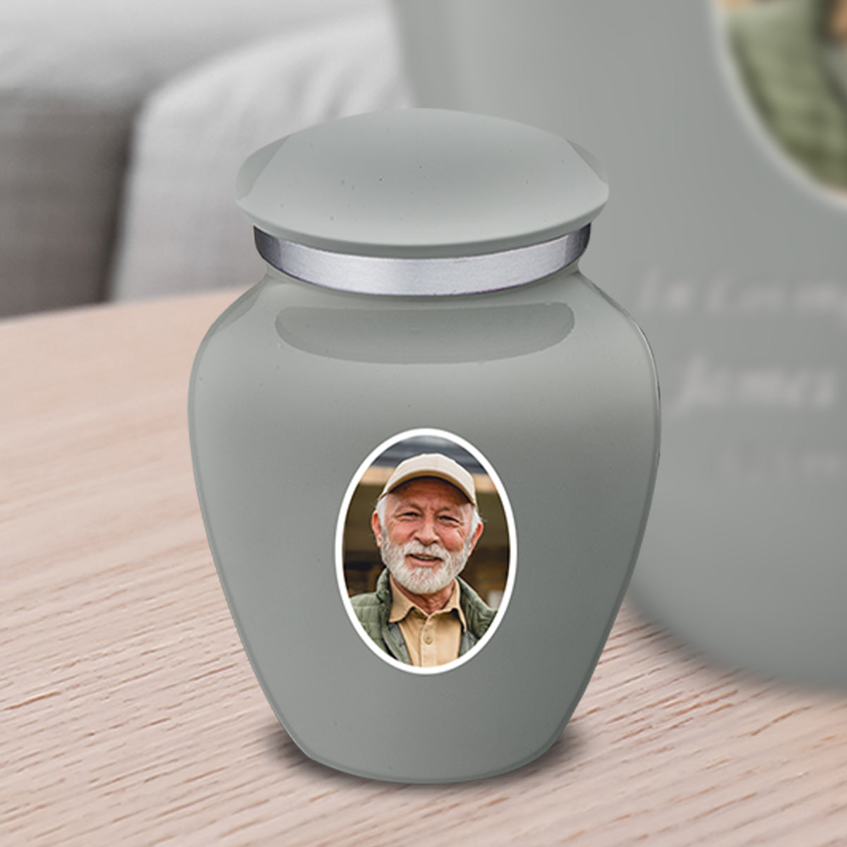 Keepsake Embrace Slate Grey Portrait Cremation Urn