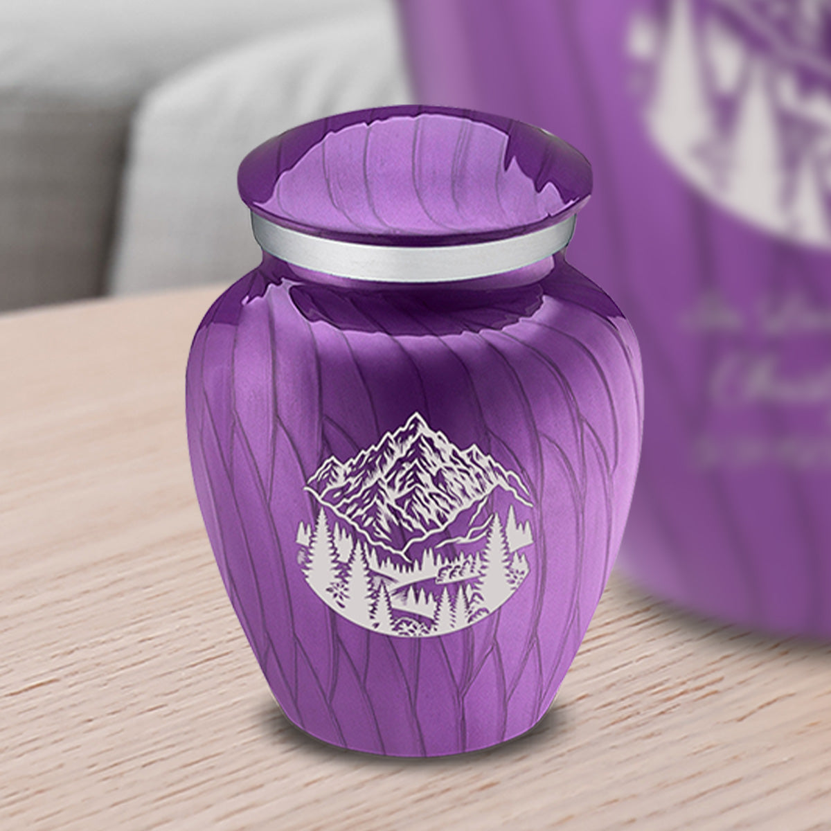 Keepsake Embrace Pearl Purple Rocky Mountains Cremation Urn