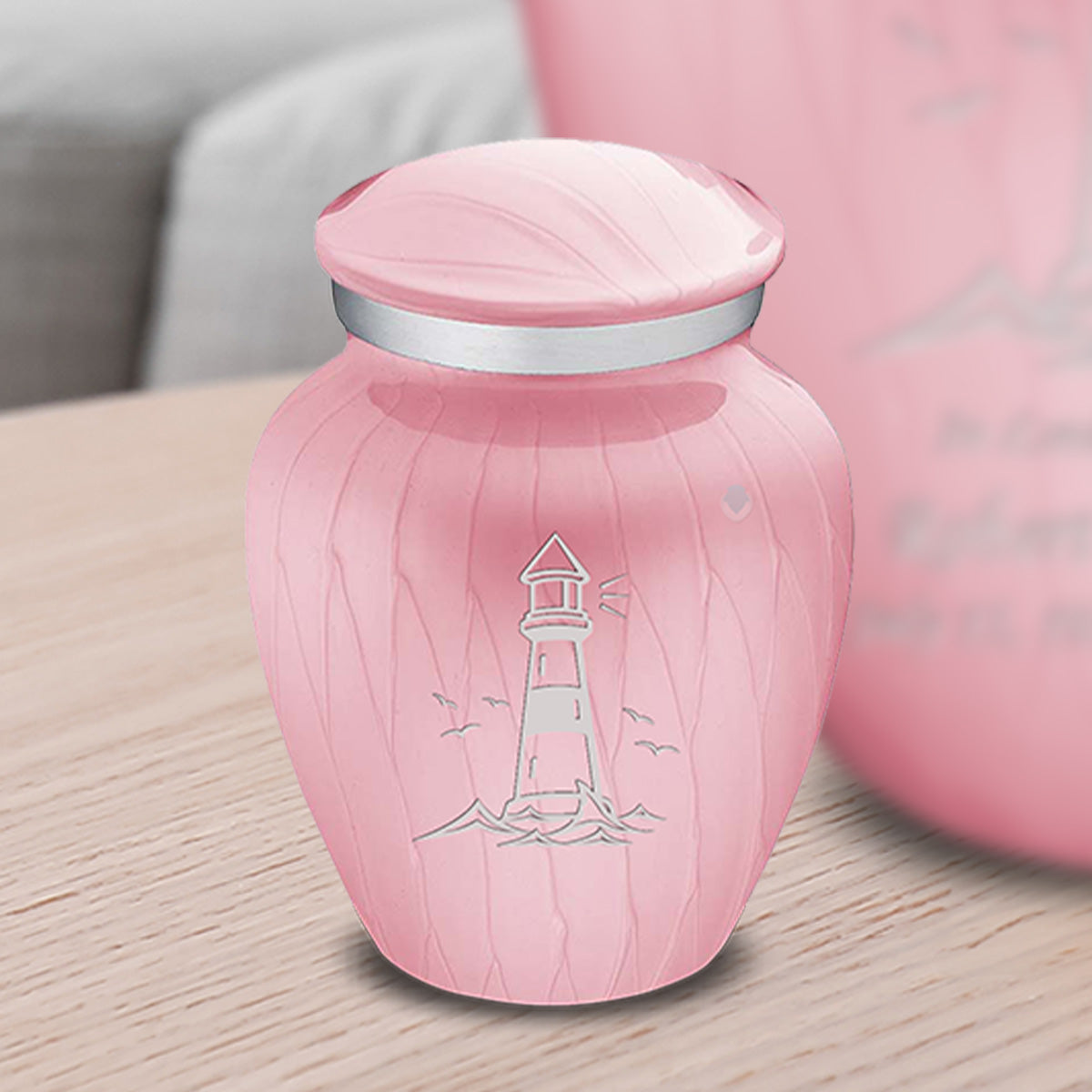 Keepsake Embrace Pearl Light Pink Lighthouse Cremation Urn